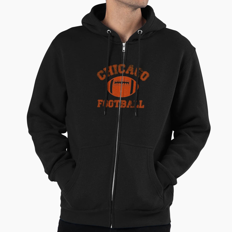 Chicago Distressed Pro Football Team Hoodie - Minimalist Print for Adults - T-Shirt, Sweatshirt, Hoodie