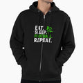 Eat Sleep Football Repeat Football Player Hoodie - Trendy Graphic Unisex - T-Shirt, Sweatshirt, Hoodie