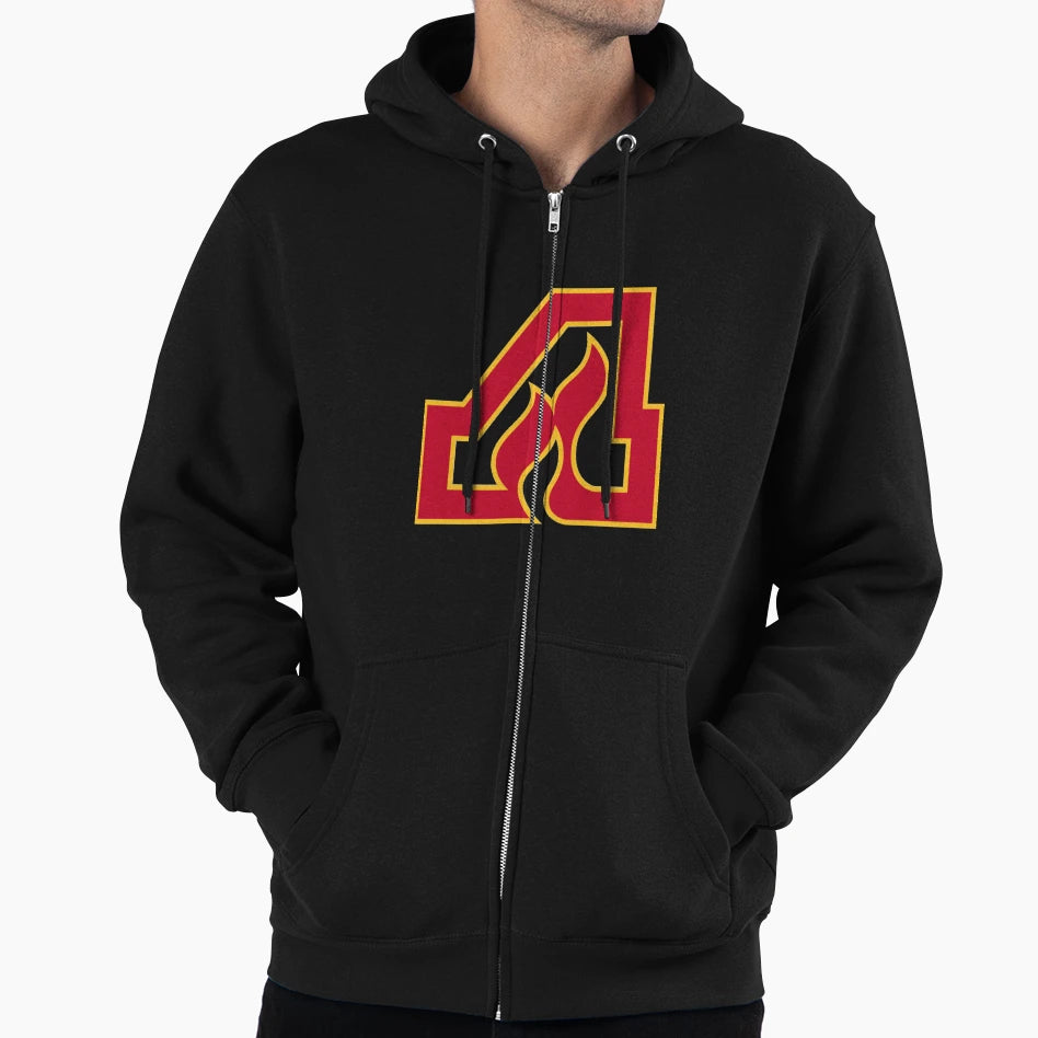 Atlanta Hockey Flames Baseball Logo Hoodie - Casual Everyday Wear Men Women - T-Shirt, Sweatshirt, Hoodie