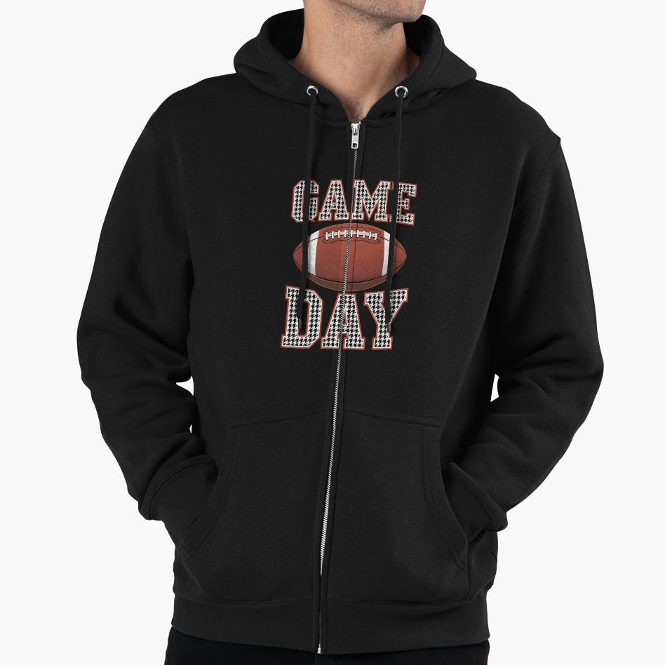 Game Day Houndstooth Alabama Football Hoodie - Trendy Graphic Men Women - T-Shirt, Sweatshirt, Hoodie