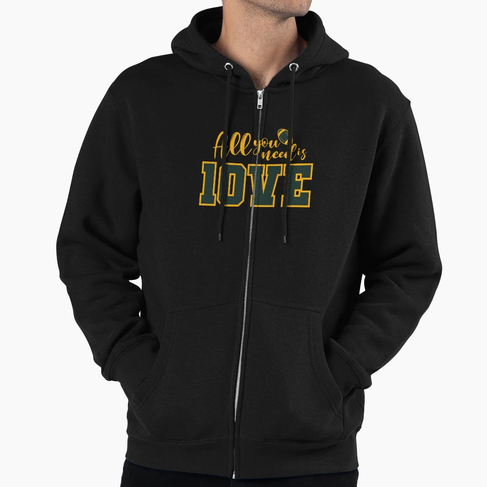All You Need Is Love Football Hoodie - Casual Everyday Wear Unisex - T-Shirt, Sweatshirt, Hoodie