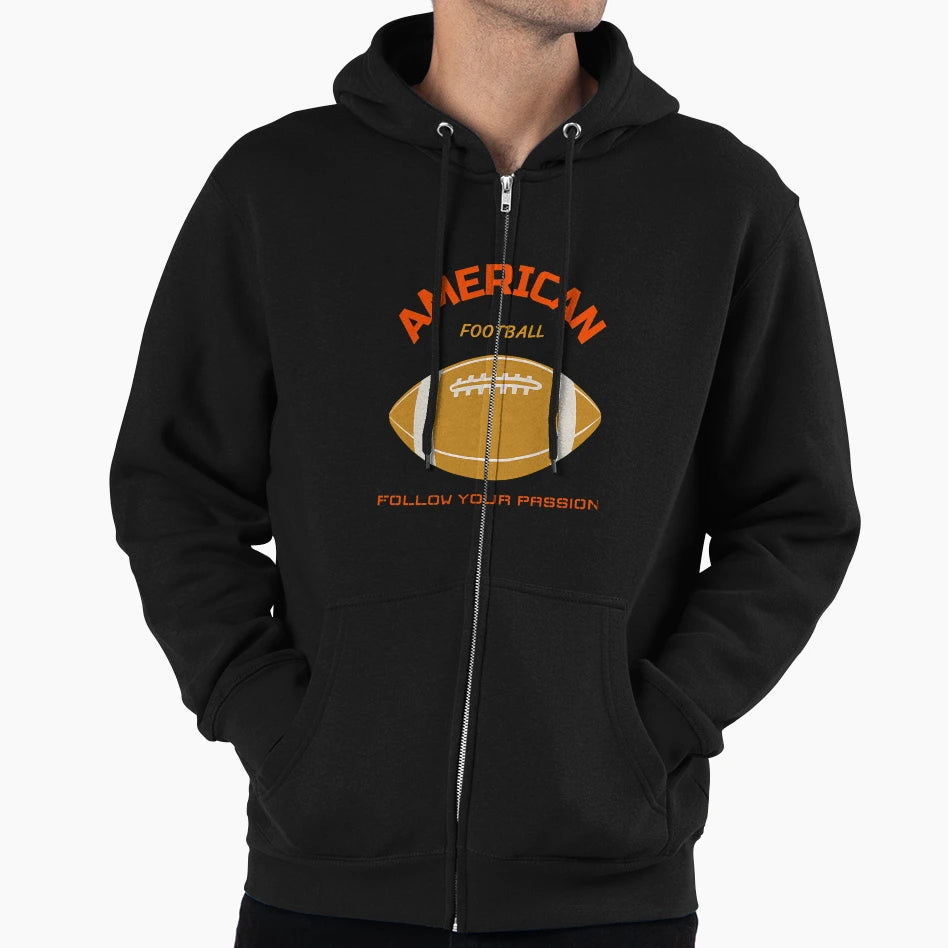 American Football Follow Your Passion Hoodie - Custom Art Print for Adults - T-Shirt, Sweatshirt, Hoodie