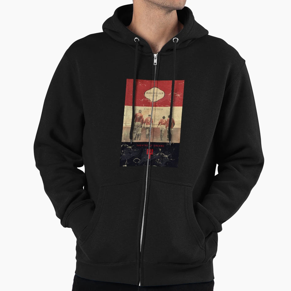 Manchester Football Book Cover Hoodie - Casual Everyday Wear for Adults - T-Shirt, Sweatshirt, Hoodie