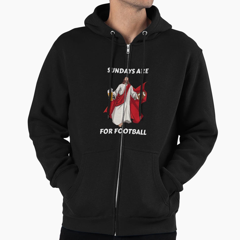 Sundays Are Football Hoodie - Minimalist Print for Adults - T-Shirt, Sweatshirt, Hoodie
