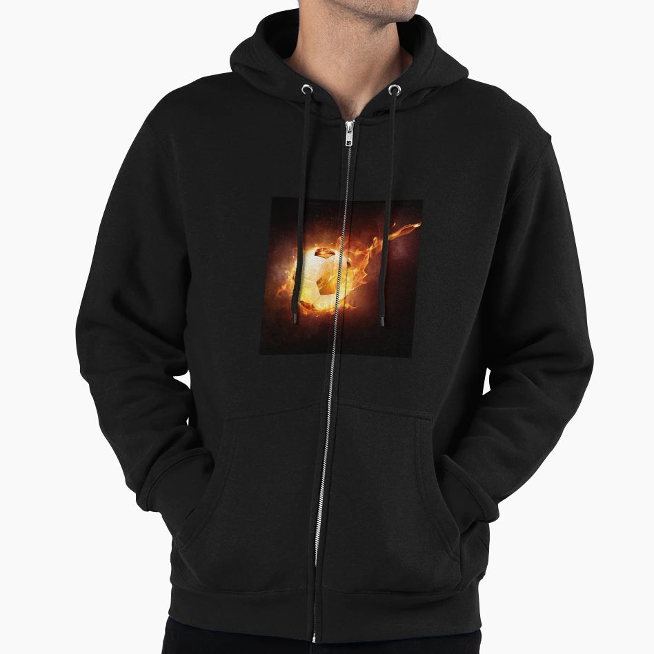 Flaming Ball Hoodie - Novelty Apparel Men Women - T-Shirt, Sweatshirt, Hoodie