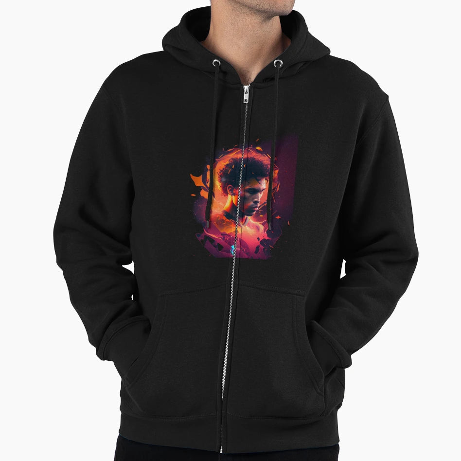 Football Player Feeling Heat Hoodie - Novelty Apparel Unisex - T-Shirt, Sweatshirt, Hoodie