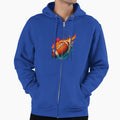 Fiery Football Illustration Paint Hoodie - Custom Art Print for Adults - T-Shirt, Sweatshirt, Hoodie