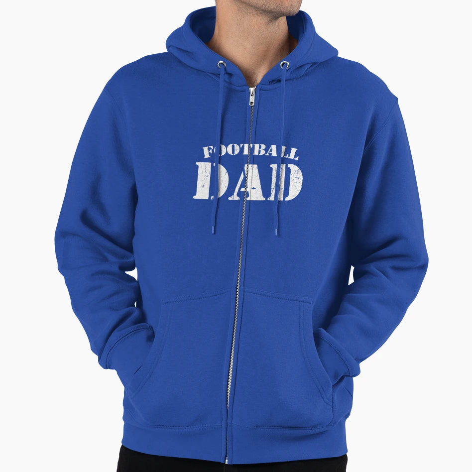 Football Dad Gift Proud Father Distressed T-Shirt - Graphic Print Men Women - T-Shirt, Sweatshirt, Hoodie