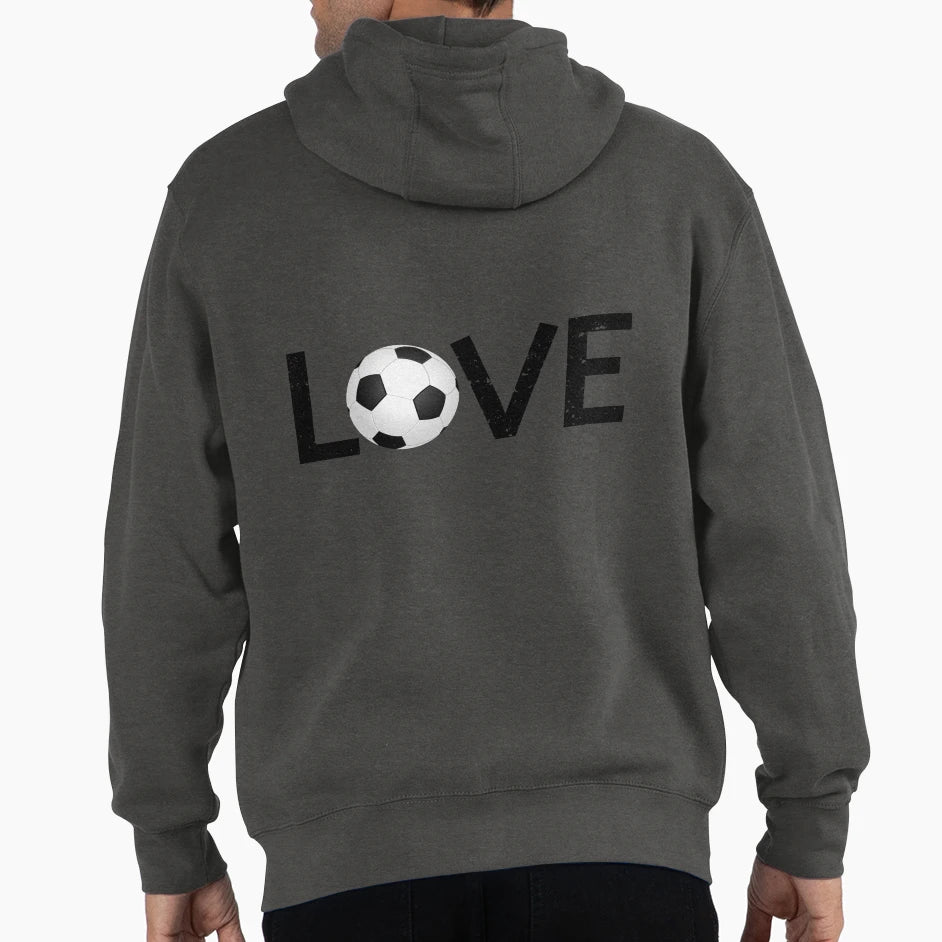 Soccer Love Hoodie - Custom Art Print for Adults - T-Shirt, Sweatshirt, Hoodie