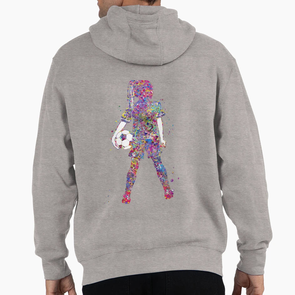 Soccer Player Hoodie - Custom Art Print Unisex - T-Shirt, Sweatshirt, Hoodie