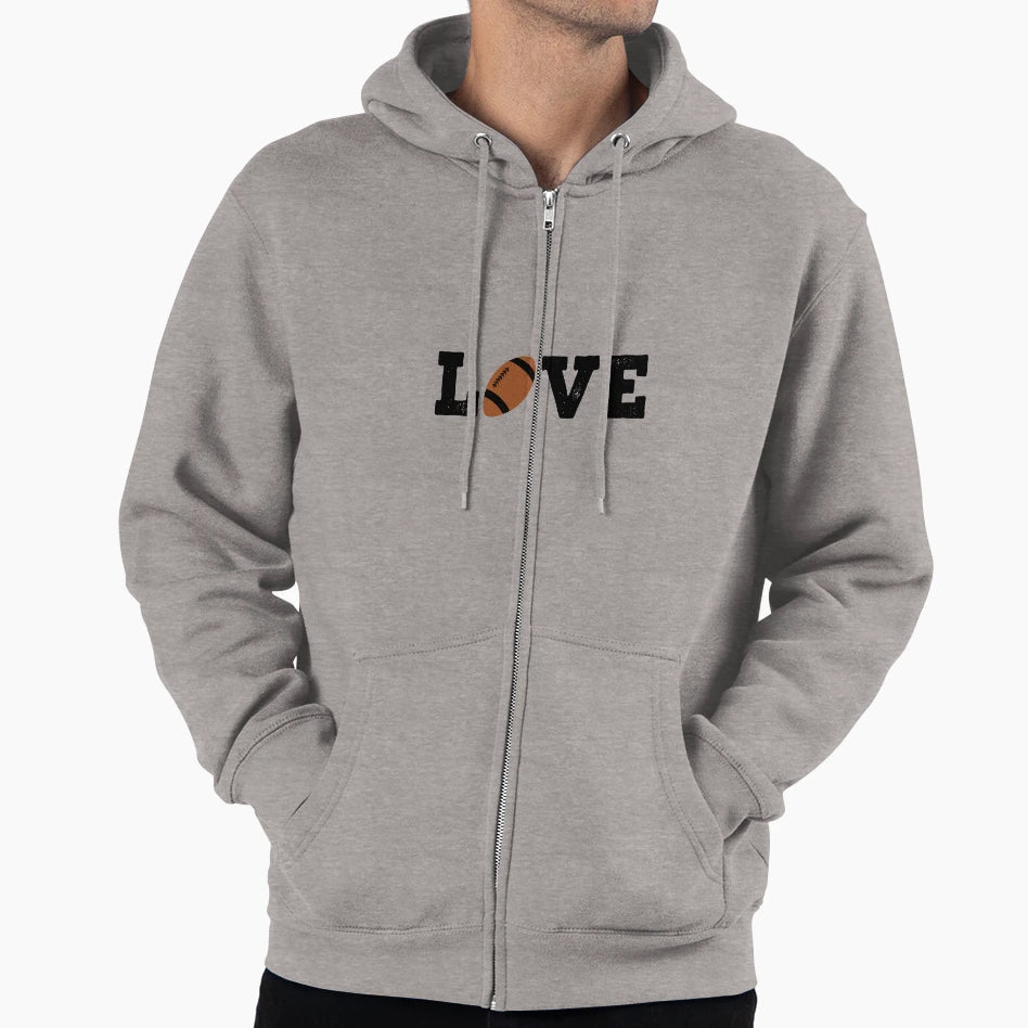 I Love Football Hoodie - Trendy Graphic for Adults - T-Shirt, Sweatshirt, Hoodie