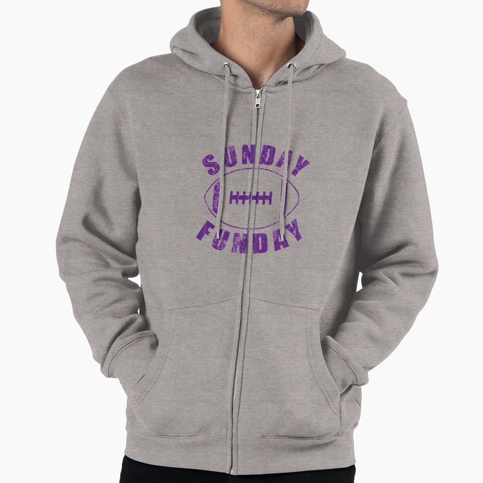 Sunday Funday Football Hoodie - Fun Novelty Design Men Women - T-Shirt, Sweatshirt, Hoodie