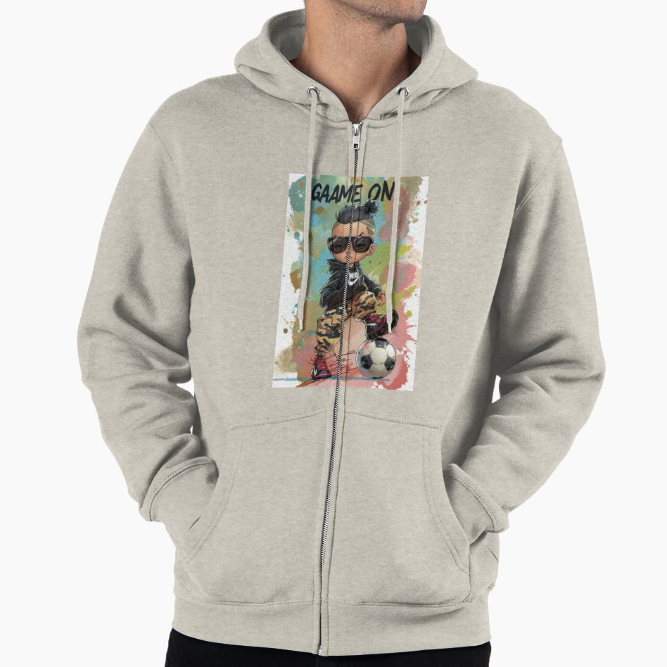 Little Football Player Hoodie - Graphic Print Men Women - T-Shirt, Sweatshirt, Hoodie