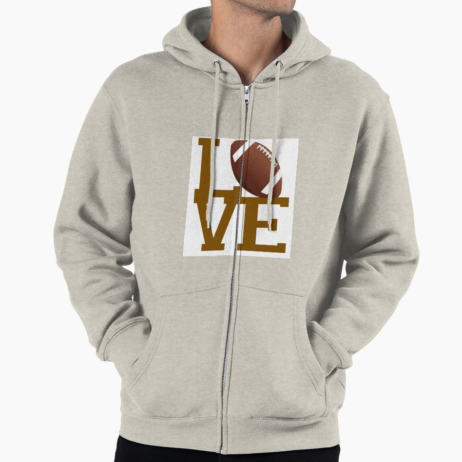 Love Football Hoodie - Streetwear Style Men Women - T-Shirt, Sweatshirt, Hoodie