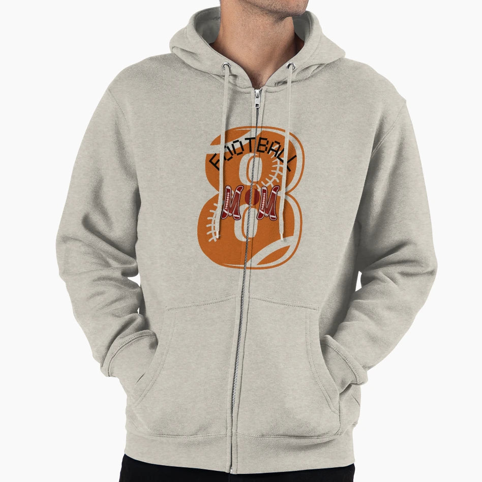 Football Mom Hoodie - Fun Novelty Design for Adults - T-Shirt, Sweatshirt, Hoodie