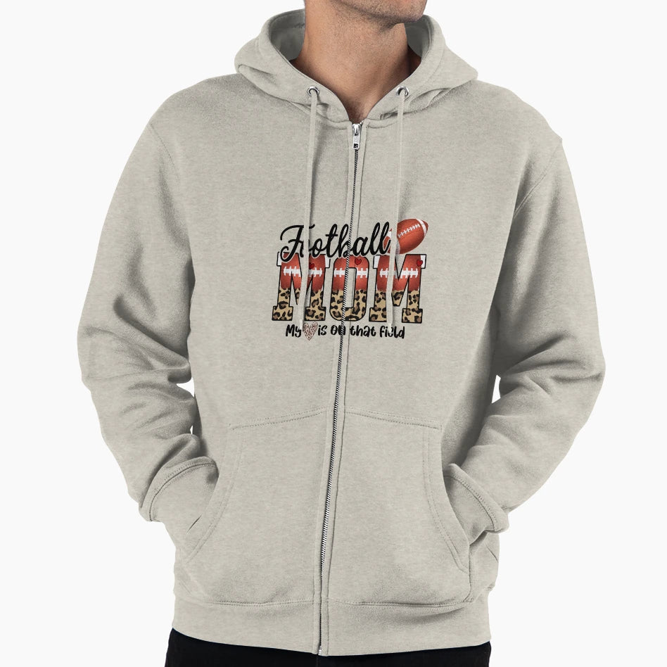 Football Mom Hoodie - Casual Everyday Wear Unisex - T-Shirt, Sweatshirt, Hoodie