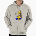 Blue Gold Football Giraffe Cartoon Hoodie - Minimalist Print for Adults - T-Shirt, Sweatshirt, Hoodie