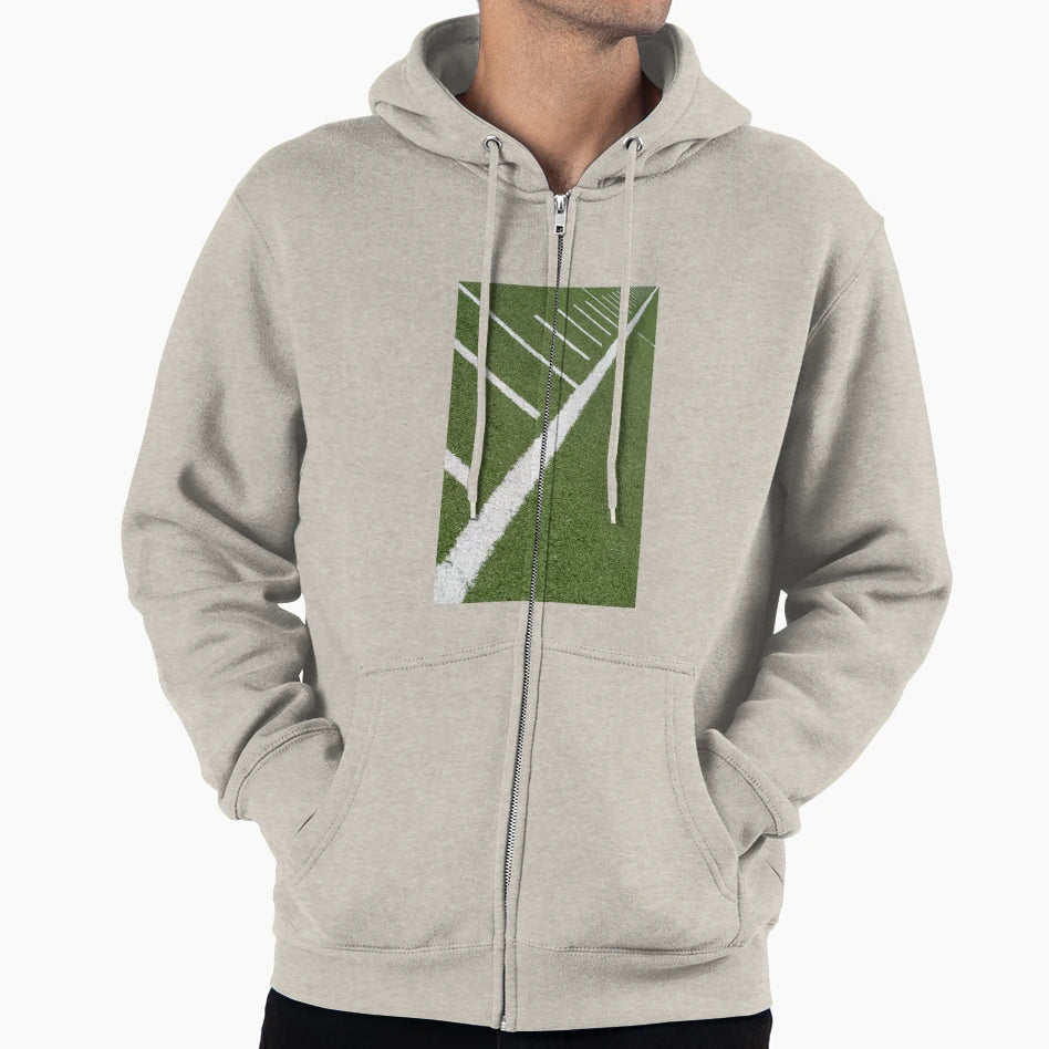 Football Lines Hoodie - Casual Everyday Wear Men Women - T-Shirt, Sweatshirt, Hoodie