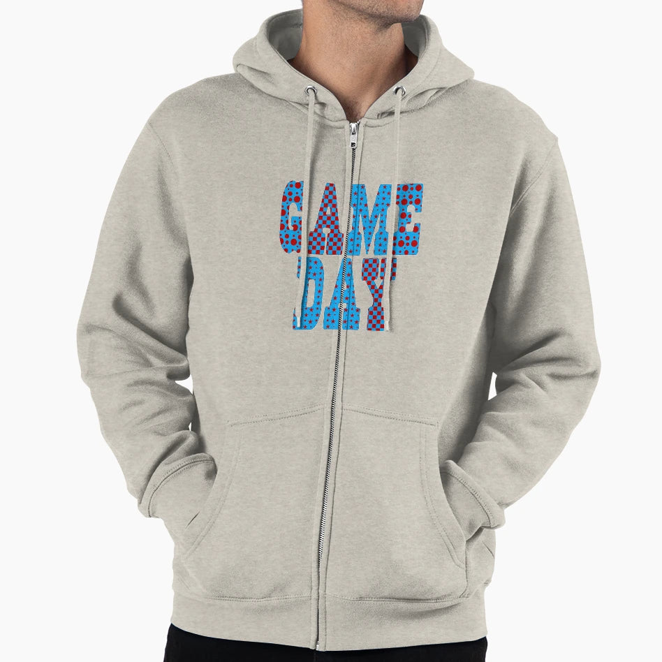 Football Mom Checkered Star Gameday Hoodie - Custom Art Print Men Women - T-Shirt, Sweatshirt, Hoodie