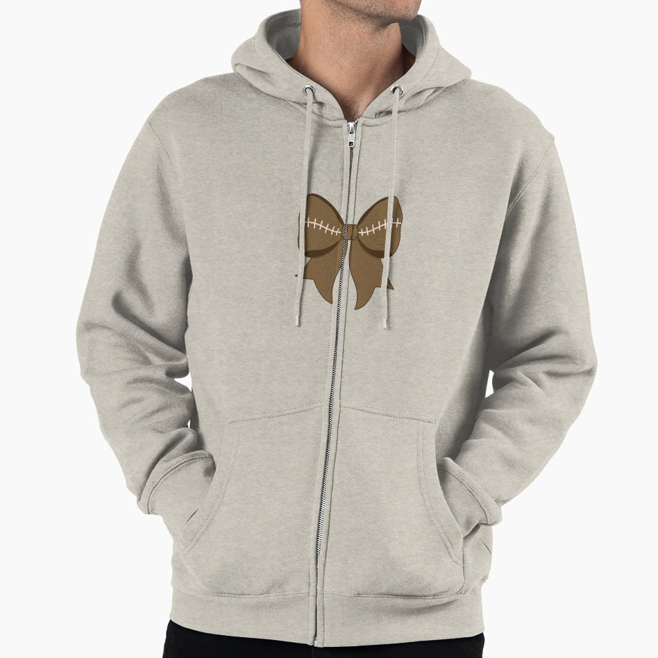Football Bow Hoodie - Casual Everyday Wear for Adults - T-Shirt, Sweatshirt, Hoodie