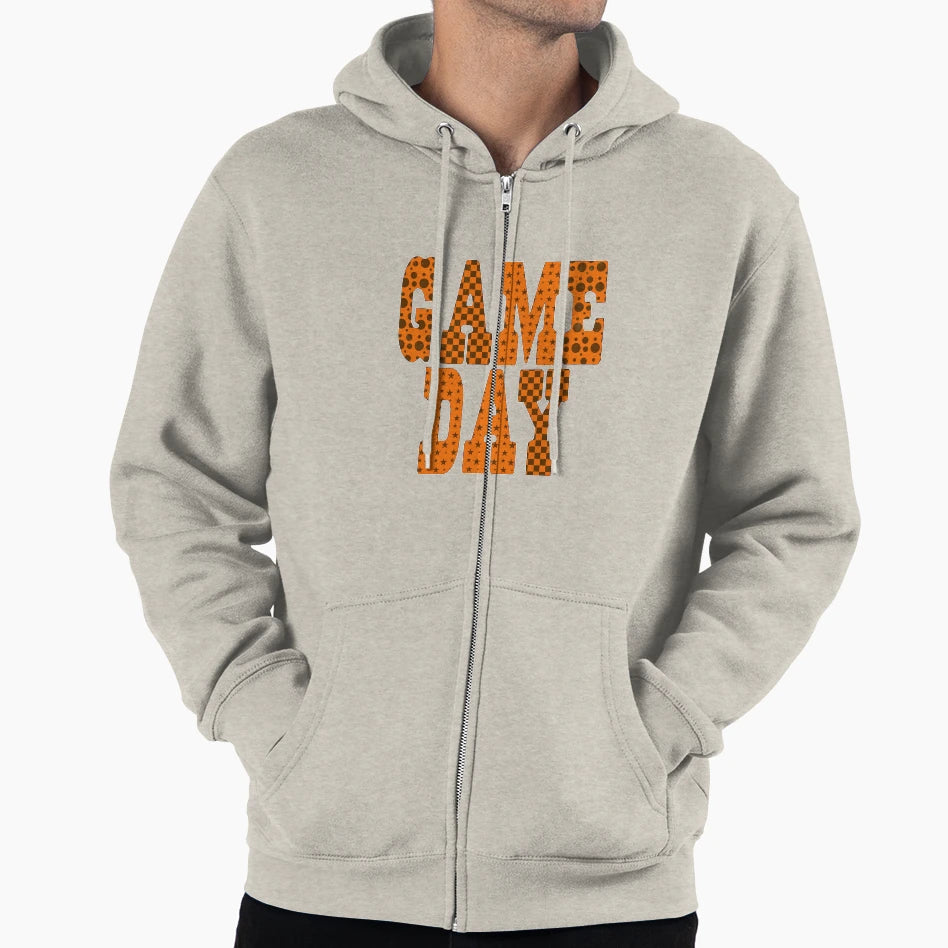 Checkered Star Football Mom Hoodie - Casual Everyday Wear for Adults - T-Shirt, Sweatshirt, Hoodie