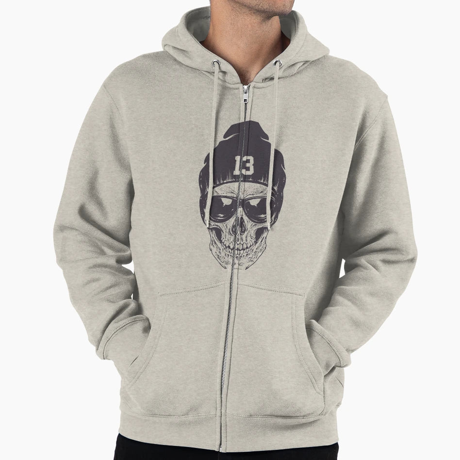 Skull No 13 Hoodie - Trendy Graphic Men Women - T-Shirt, Sweatshirt, Hoodie