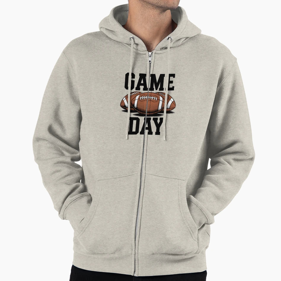 Game Day Football Triple Ball Hoodie - Streetwear Style Unisex - T-Shirt, Sweatshirt, Hoodie