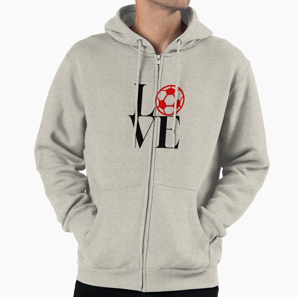Love Football Black Hoodie - Novelty Apparel Men Women - T-Shirt, Sweatshirt, Hoodie
