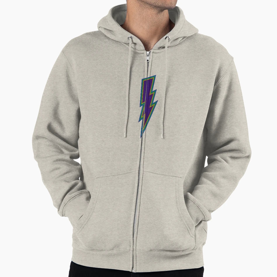 Purple Lightning Bolt Hoodie - Trendy Graphic Unisex - T-Shirt, Sweatshirt, Hoodie