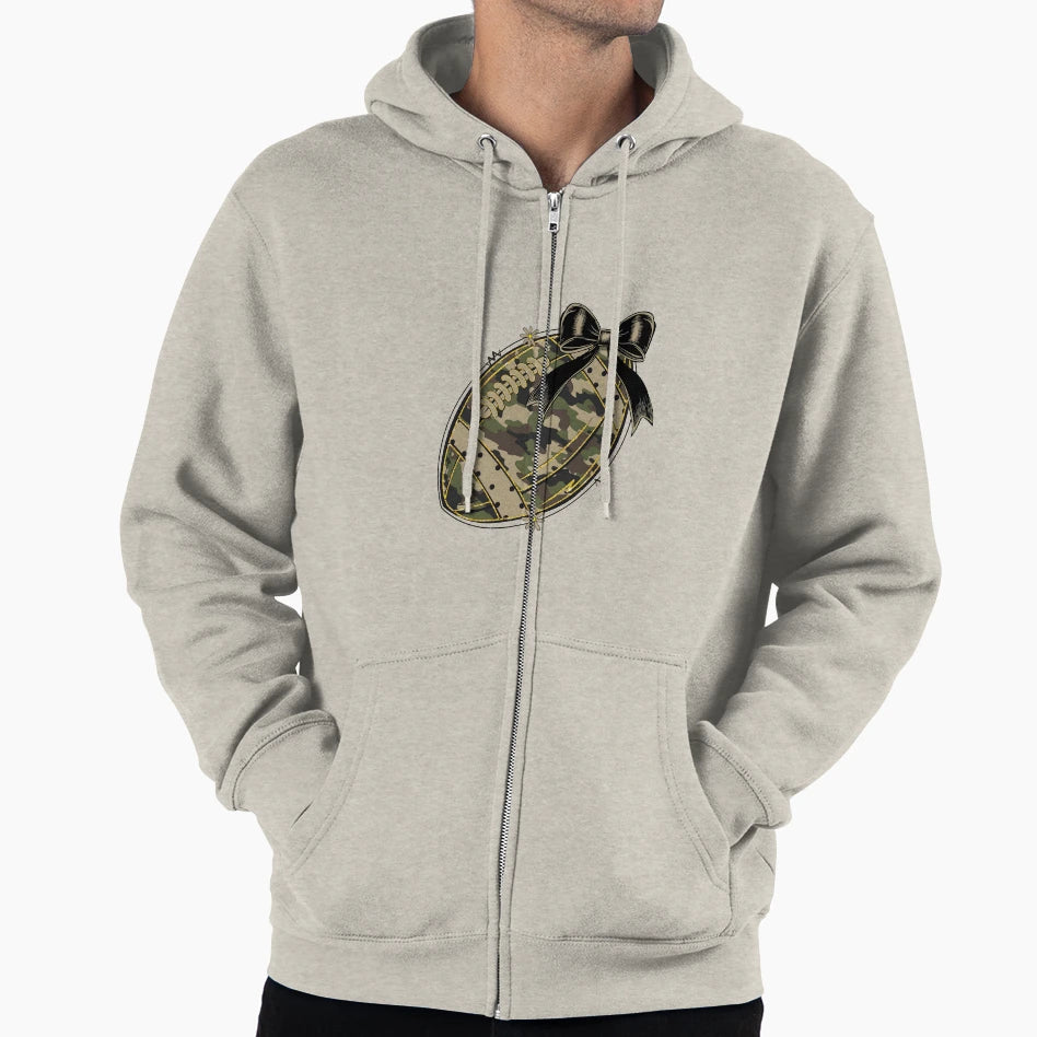 Camo Football Hoodie - Unique Graphic Unisex - T-Shirt, Sweatshirt, Hoodie