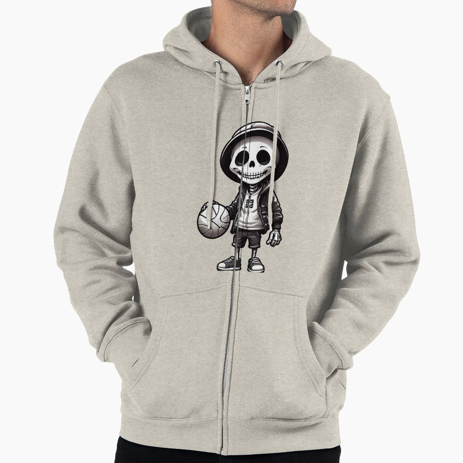 He Is Fun Loving Sports Skull Hoodie - Streetwear Style for Adults - T-Shirt, Sweatshirt, Hoodie