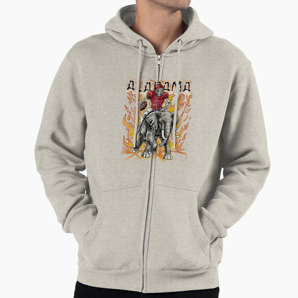 Alabama Football Skull Hoodie - Streetwear Style Unisex - T-Shirt, Sweatshirt, Hoodie
