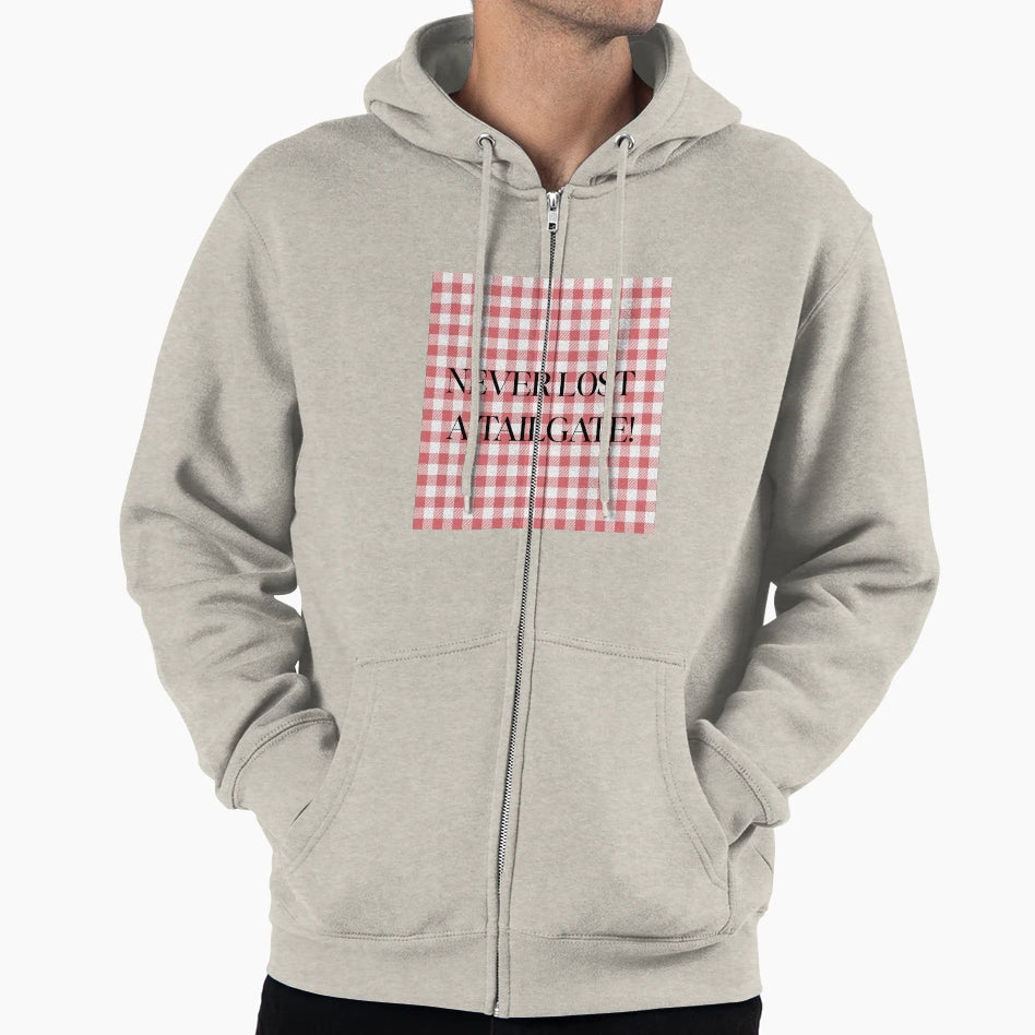 Never Lost Tailgate Hoodie - Minimalist Print Unisex - T-Shirt, Sweatshirt, Hoodie
