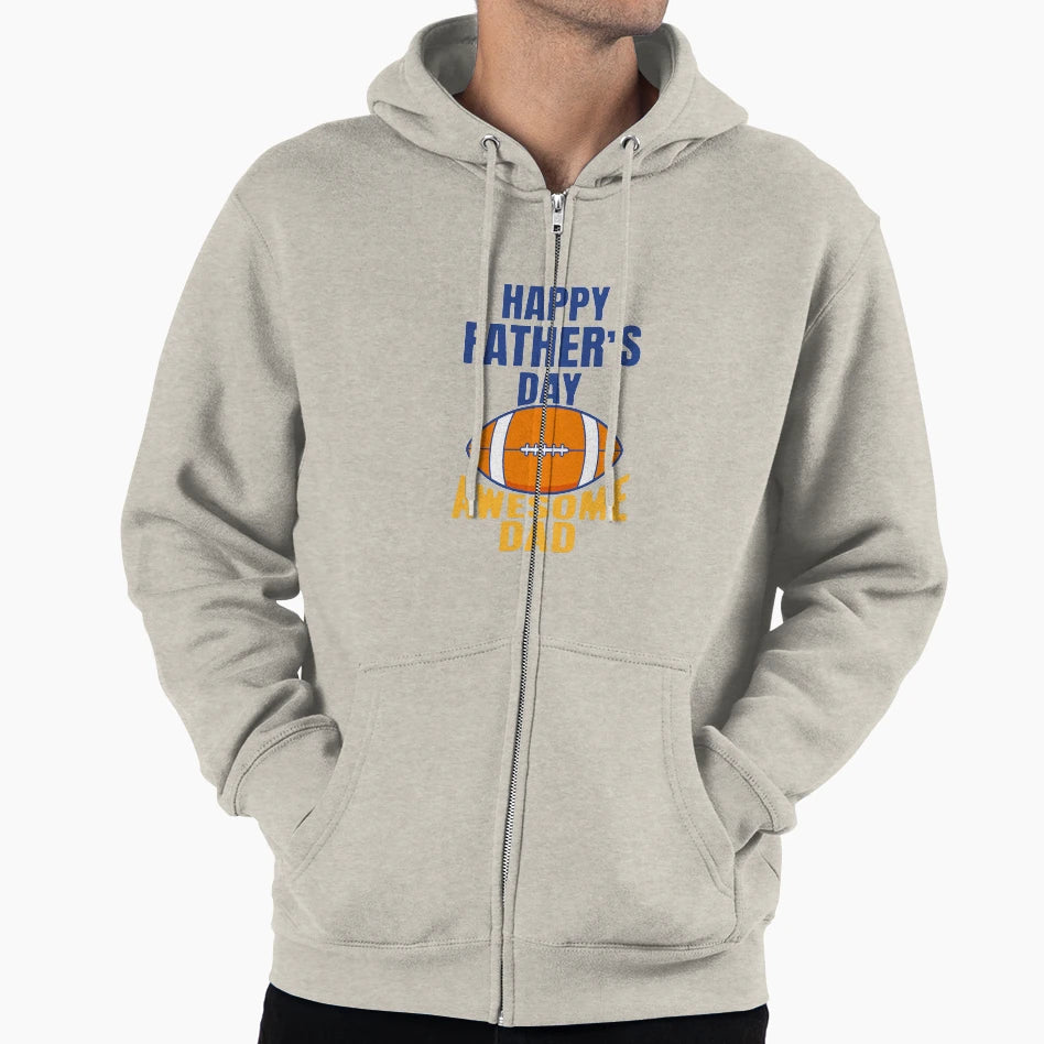 Awesome Football Dad Funny Fathers Day T-Shirt - Trendy Graphic Unisex - T-Shirt, Sweatshirt, Hoodie