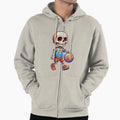 Cartoon Skull Playing Soccer Hoodie - Minimalist Print Men Women - T-Shirt, Sweatshirt, Hoodie