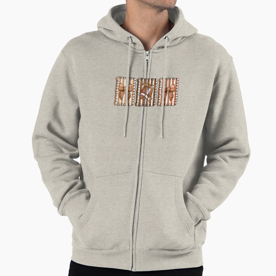 Football And Bows Awareness Ribbon Hoodie - Graphic Print Unisex - T-Shirt, Sweatshirt, Hoodie