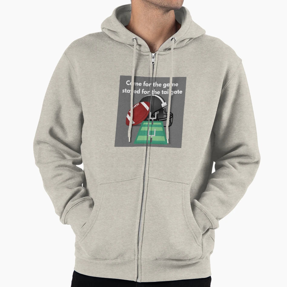 Fun Football Tailgate Hoodie - Casual Everyday Wear Men Women - T-Shirt, Sweatshirt, Hoodie