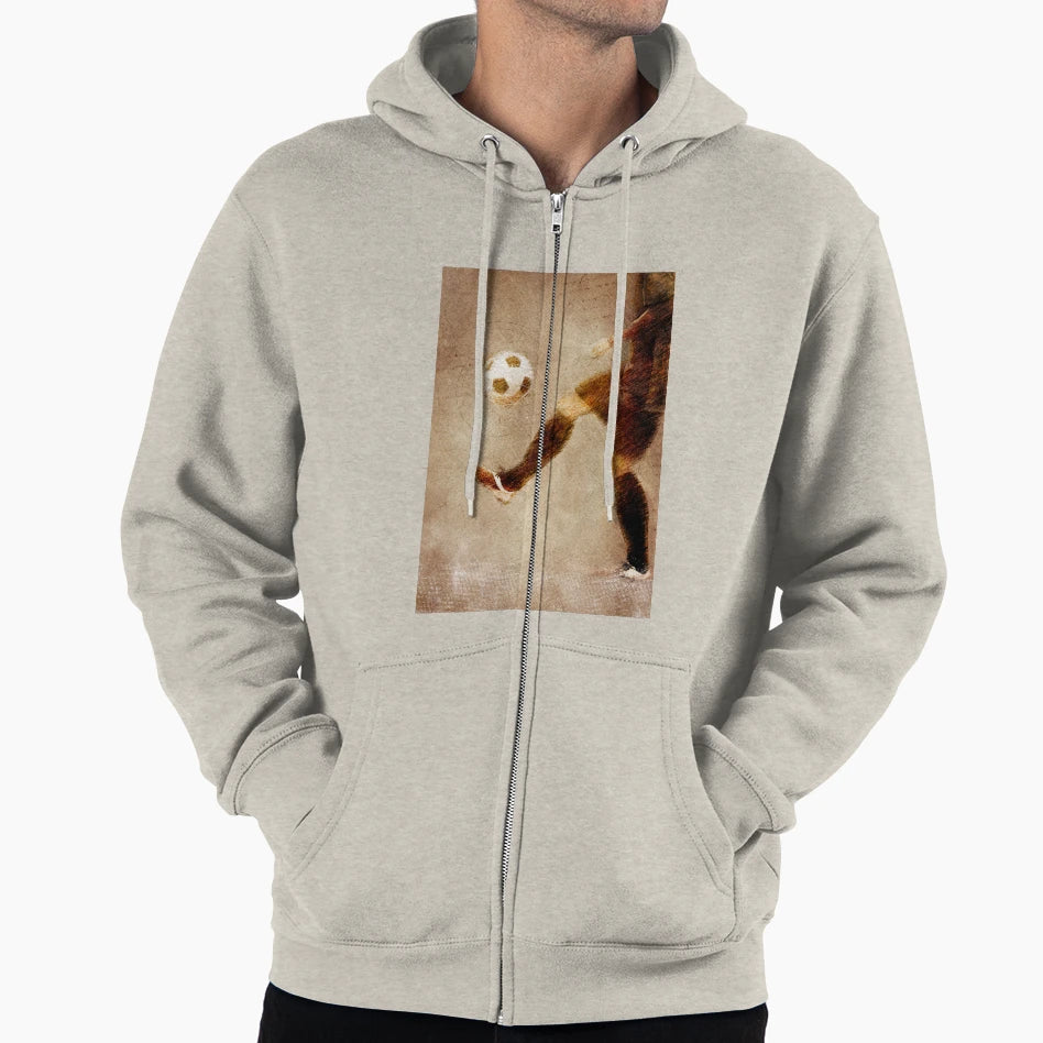 Football Player Sport Art Football Soccer Hoodie - Minimalist Print Unisex - T-Shirt, Sweatshirt, Hoodie
