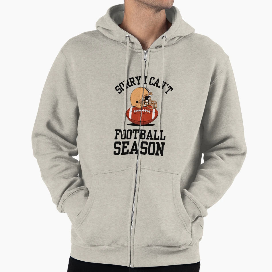 Sorry I Cant It Is Football Season Funny Hoodie - Graphic Print for Adults - T-Shirt, Sweatshirt, Hoodie