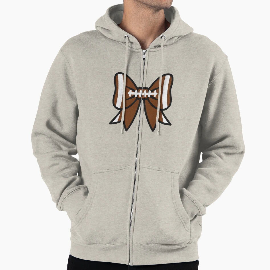 Football Bow Cheer Cheerleader Hoodie - Graphic Print Unisex - T-Shirt, Sweatshirt, Hoodie