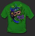 Sweet Thing Funny Mardi Gras Mask Beads Green Girlie - Adult & Kids T-Shirts, Sweatshirts & Hoodies apparel design preview 1