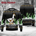Stay Strapped Or Get Clapped Goose Ugly Christmas Sweater product image