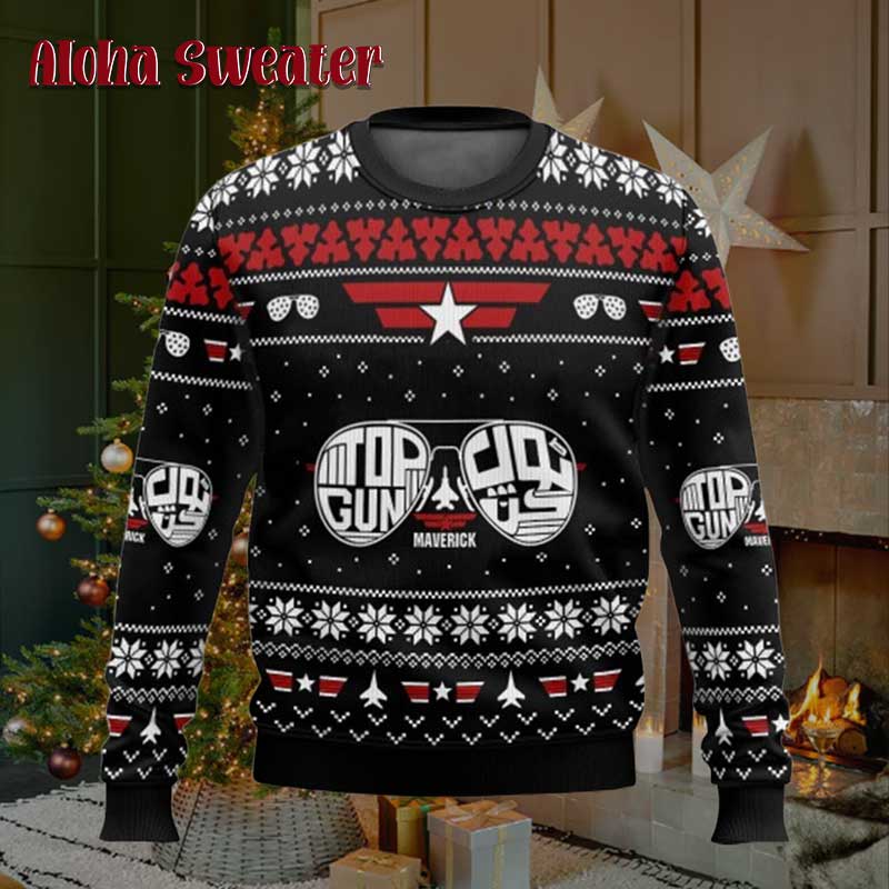 Top Gun Because I Was Inverted Ugly Christmas Sweater product image 5