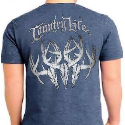 Sale Country Life Outfitters Vintage Deer Skulls - Adult & Kids T-Shirts, Sweatshirts & Hoodies apparel design preview 1