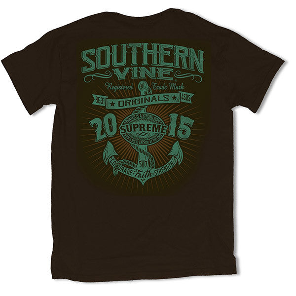 Southern Vine Originals Supreme Anchor Chocolate - Adult & Kids T-Shirts, Sweatshirts & Hoodies apparel design preview 1