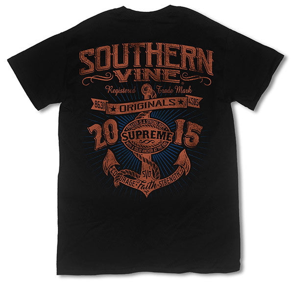 Southern Vine Originals Supreme Anchor Black - Adult & Kids T-Shirts, Sweatshirts & Hoodies apparel design preview 1