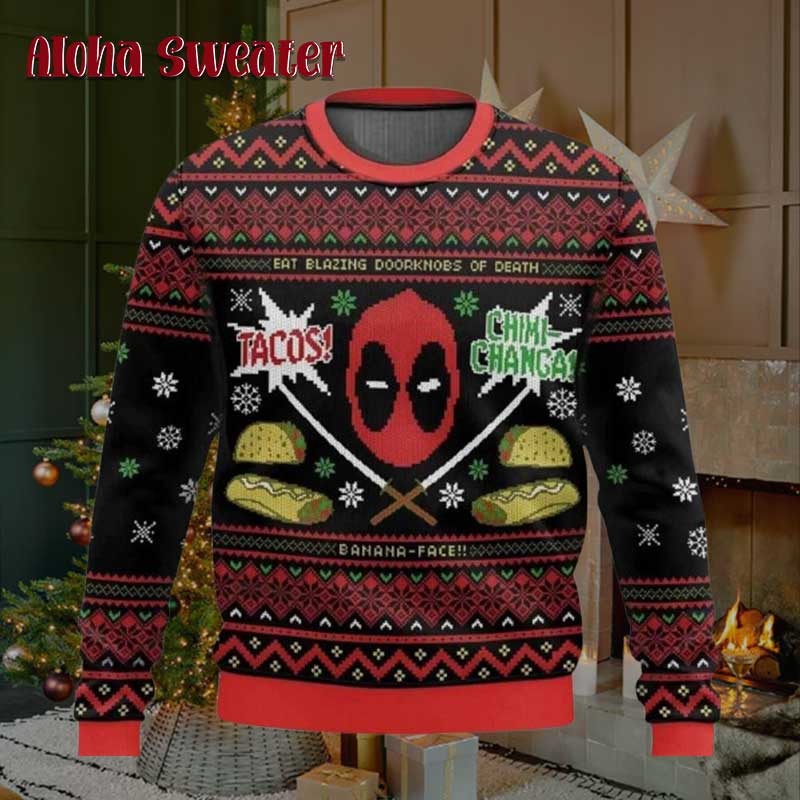 Best Friend Forever Deadpool Wolverine Ugly Christmas Sweater product image 5