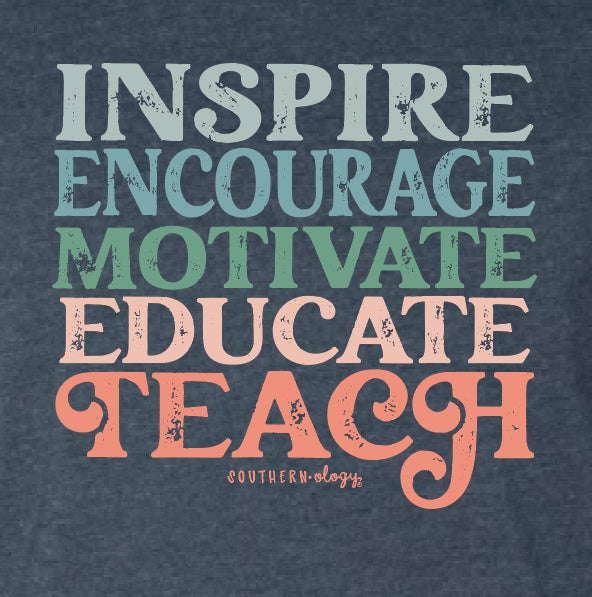 Southernology Statement Collection Teachers Inspire - Adult & Kids T-Shirts, Sweatshirts & Hoodies apparel design preview 2