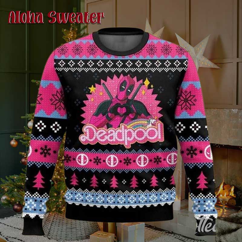 The Besties Deadpool And Wolverine Ugly Christmas Sweater product image 3