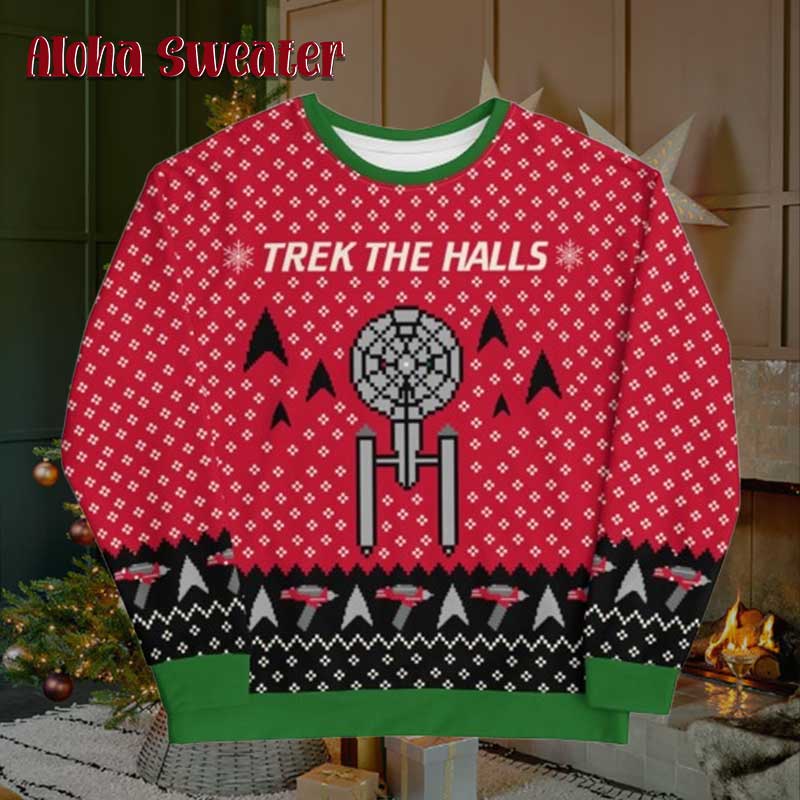 Christmas Star Trek New Arrivals Ugly Sweater product image 2